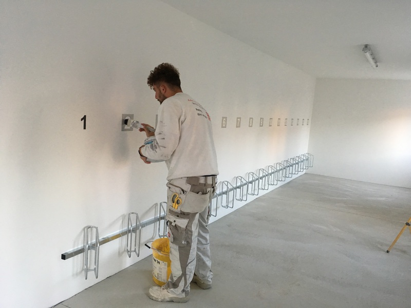 Das Wallauch Malerteam bei Innenarbeiten in einem Neubau